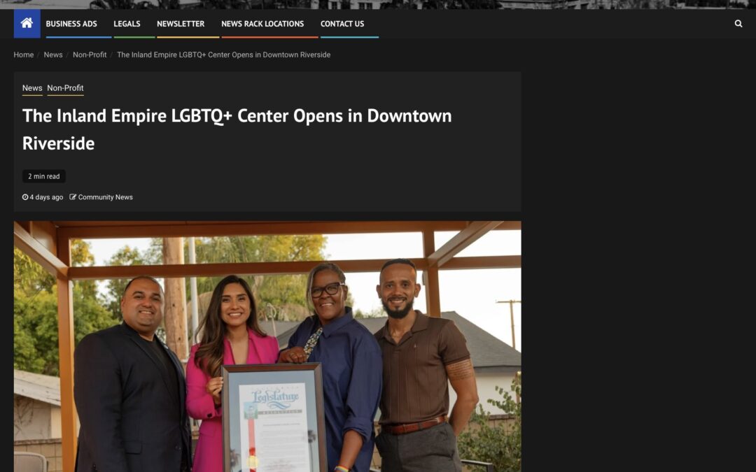 The Inland Empire LGBTQ+ Center Opens in Downtown Riverside